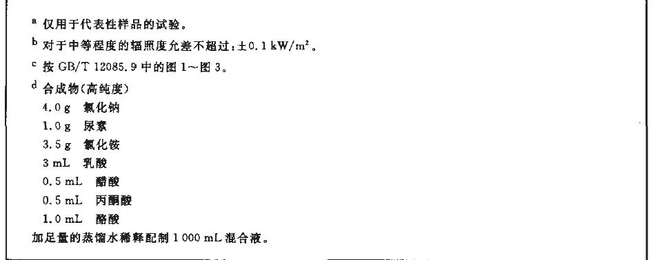 太陽(yáng)輻射綜合試驗(yàn)按表L